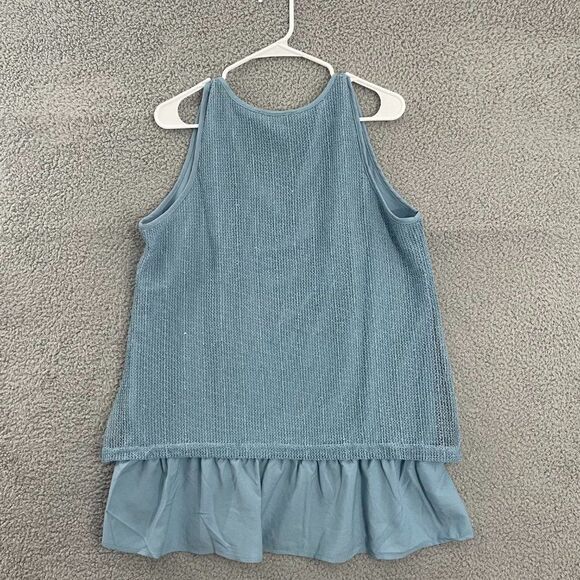 Simply‎ Noelle Women L/XL Sky Blue Sequined Layered Casual Tank - Picture 5 of 8